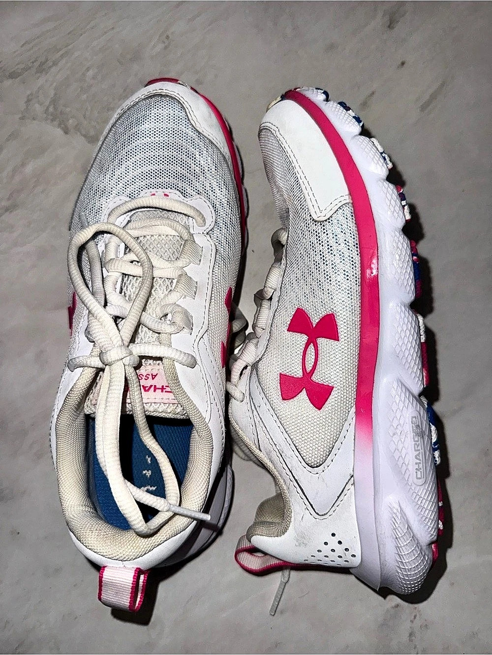 Under Armour Women's Athletic Shoes White & Pink US 6.5